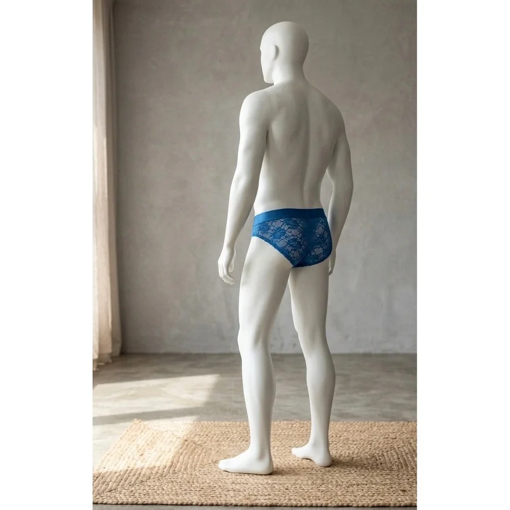Cosabella Never Say Never Blue Lace Sports Brief Luxury‎ Italian Men's Underwear